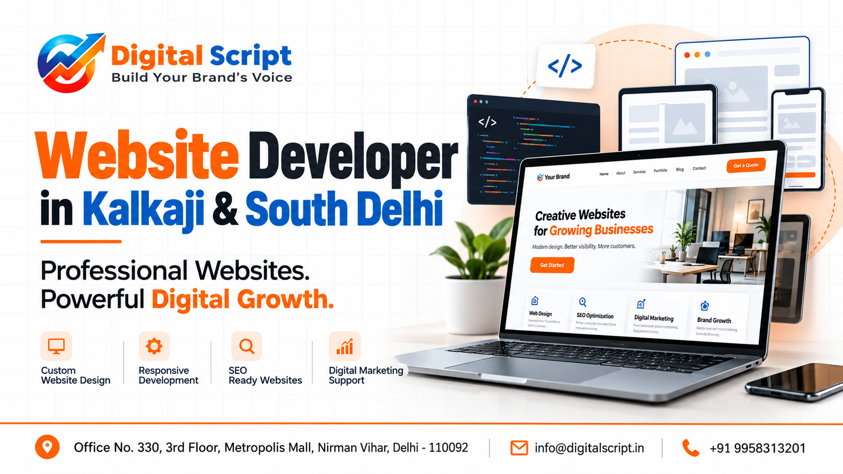 website developer in Kalkaji